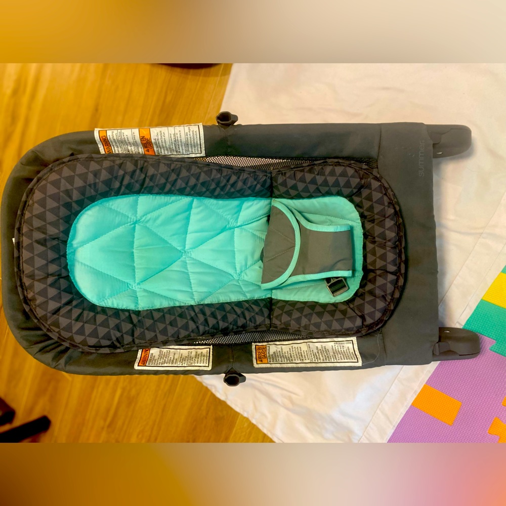 Baby Summer Infant Bouncer/Rocker Blue & Teal 0-6Months